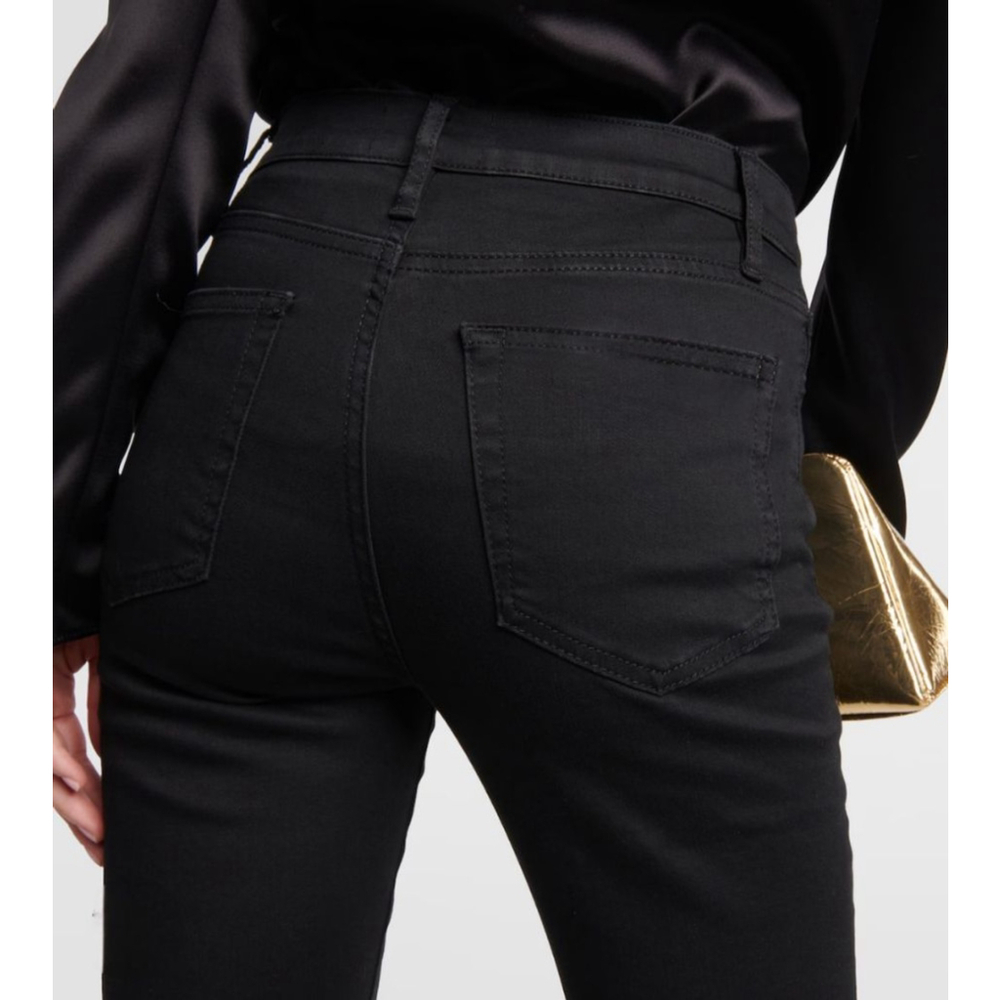 FRAME Black Le High Straight Jeans Raw Hem #83 Size 31 - Picture 2 of 7